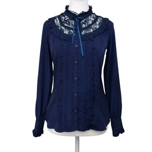 Axes Femme - Lace Yoke Blouse
